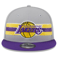 New Era - Los Angeles Lakers Chenille Band 9FIFTY Snapback Hat - Gray
