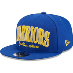 New Era - Golden State Warriors Golden Tall Text 9FIFTY Snapback Hat - Royal