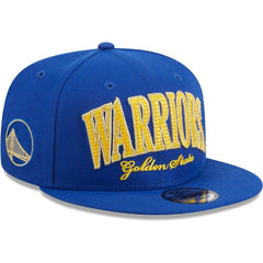New Era - Golden State Warriors Golden Tall Text 9FIFTY Snapback Hat - Royal