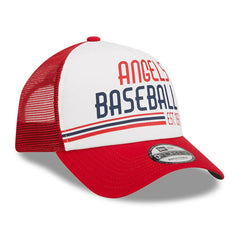 Los Angeles Angels New Era Stacked A-Frame Trucker 9FORTY Adjustable Hat Sale