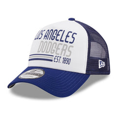 Los Angeles Dodgers New Era Stacked A-Frame Trucker 9FORTY Adjustable Hat Online