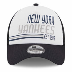New York Yankees New Era Stacked A-Frame Trucker 9FORTY Adjustable Hat Clearance