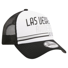 Las Vegas Raiders New Era Stacked A-Frame Trucker 9FORTY Adjustable Hat White/Black - NFL
