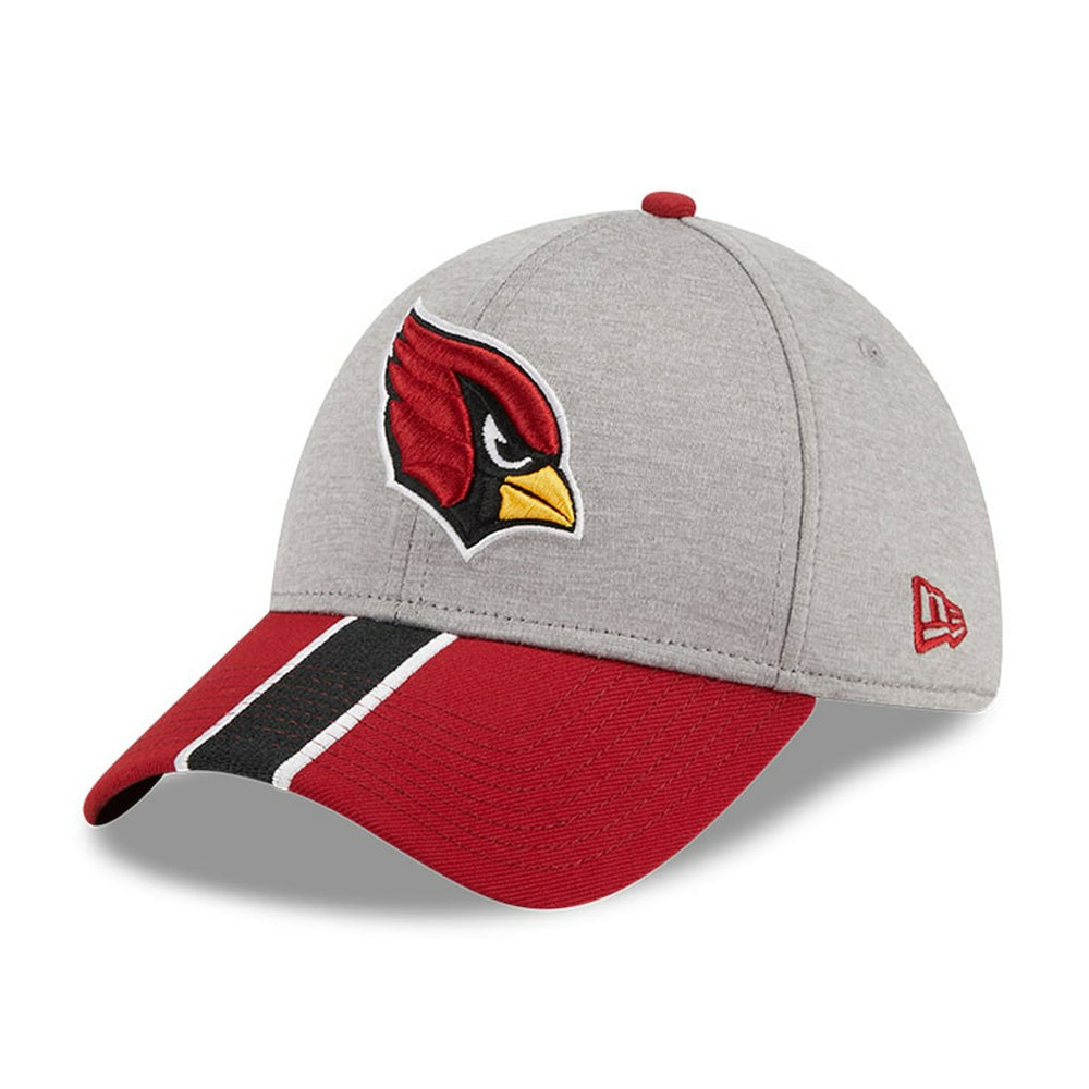 Arizona Cardinals New Era Striped 39THIRTY Flex Hat Heather Gray/Cardinal - NFL