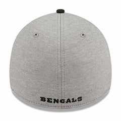 Cincinnati Bengals New Era Striped 39THIRTY Flex Hat Heather Gray/Black - NFL