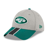 New York Jets New Era Striped 39THIRTY Flex Hat Heather Gray/Green - NFL