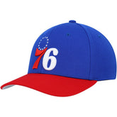 Mitchell & Ness - Philadelphia 76ers MVP Team Two-Tone 2.0 Stretch-Snapback Hat - Royal/Red
