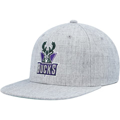 Mitchell & Ness - Milwaukee Bucks Hardwood Classics 2.0 Snapback Hat - Heather Gray