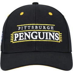 Pittsburgh Penguins Mitchell & Ness LOFI Pro Snapback Hat Black