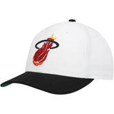 Mitchell & Ness - Miami Heat Hardwood Classics Core 2-Tone 2.0 Pro Snapback Hat - White/Black