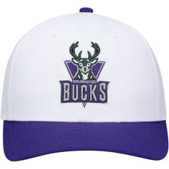 Mitchell & Ness - Milwaukee Bucks Hardwood Classics Core 2-Tone 2.0 Pro Snapback Hat - White/Purple