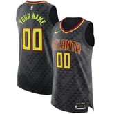 Nike - Atlanta Hawks Authentic Custom Jersey Black - Icon Edition