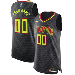 Nike - Atlanta Hawks Authentic Custom Jersey Black - Icon Edition