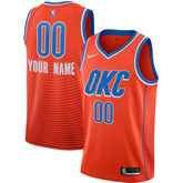 NBA - Oklahoma City Thunder Jordan Brand Swingman Custom Jersey - Statement Edition - Orange