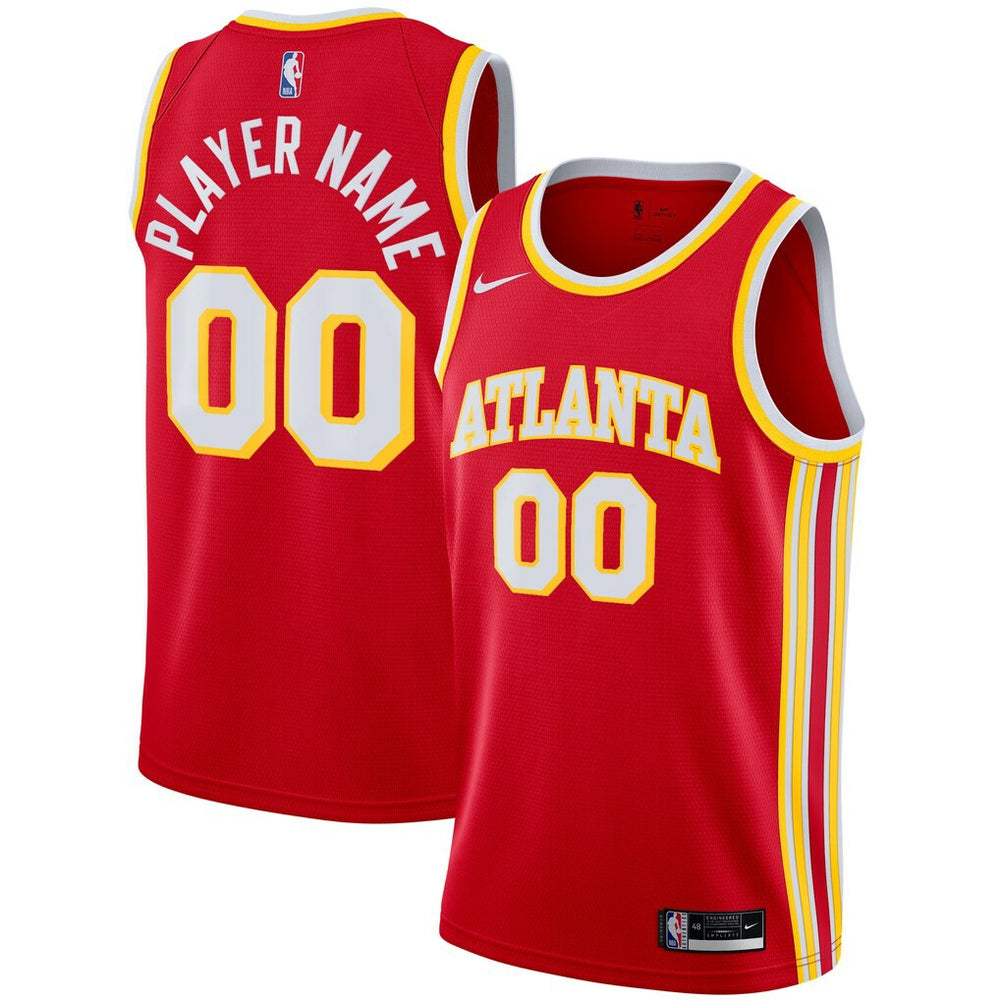 Nike - Atlanta Hawks 2020/21 Swingman Custom Jersey - Icon Edition - Red