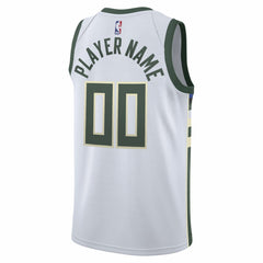 Nike - Milwaukee Bucks 2020/21 Swingman Custom Jersey - Association Edition - White