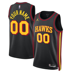 NBA - Atlanta Hawks Jordan Brand Unisex 2022/23 Swingman Custom Jersey - Statement Edition - Black