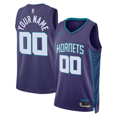 NBA - Charlotte Hornets Jordan Brand Unisex 2022/23 Swingman Custom Jersey - Statement Edition - Teal
