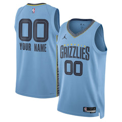 NBA - Memphis Grizzlies Jordan Brand Unisex 2022/23 Swingman Custom Jersey - Statement Edition - Blue