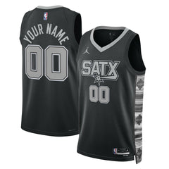 NBA - San Antonio Spurs Jordan Brand Unisex 2022/23 Swingman Custom Jersey - Statement Edition - Black
