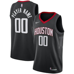Nike - Houston Rockets Swingman Custom Jersey Black - Statement Edition
