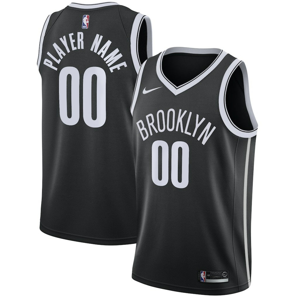 Nike - Brooklyn Nets Swingman Custom Jersey Black - Icon Edition