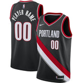 Nike - Portland Trail Blazers Swingman Custom Jersey Black - Icon Edition