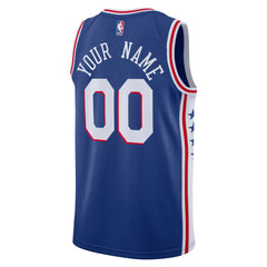 Nike - Philadelphia 76ers Unisex 2022/23 Swingman Custom Jersey Royal - Icon Edition