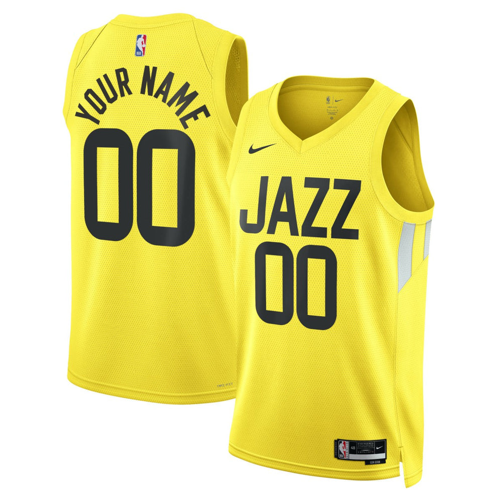 Nike - Utah Jazz Unisex Swingman Custom Jersey Gold - Icon Edition