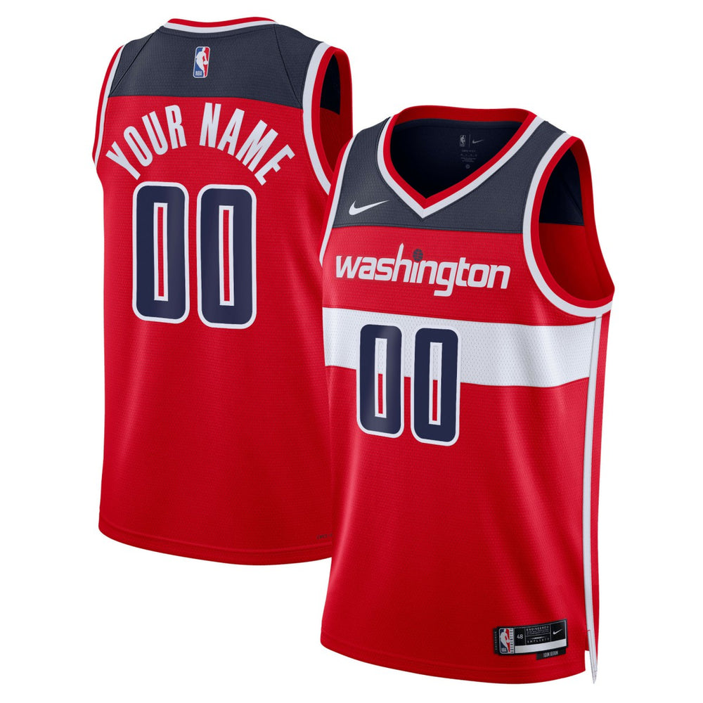 Nike - Washington Wizards Unisex Swingman Custom Jersey Red - Icon Edition