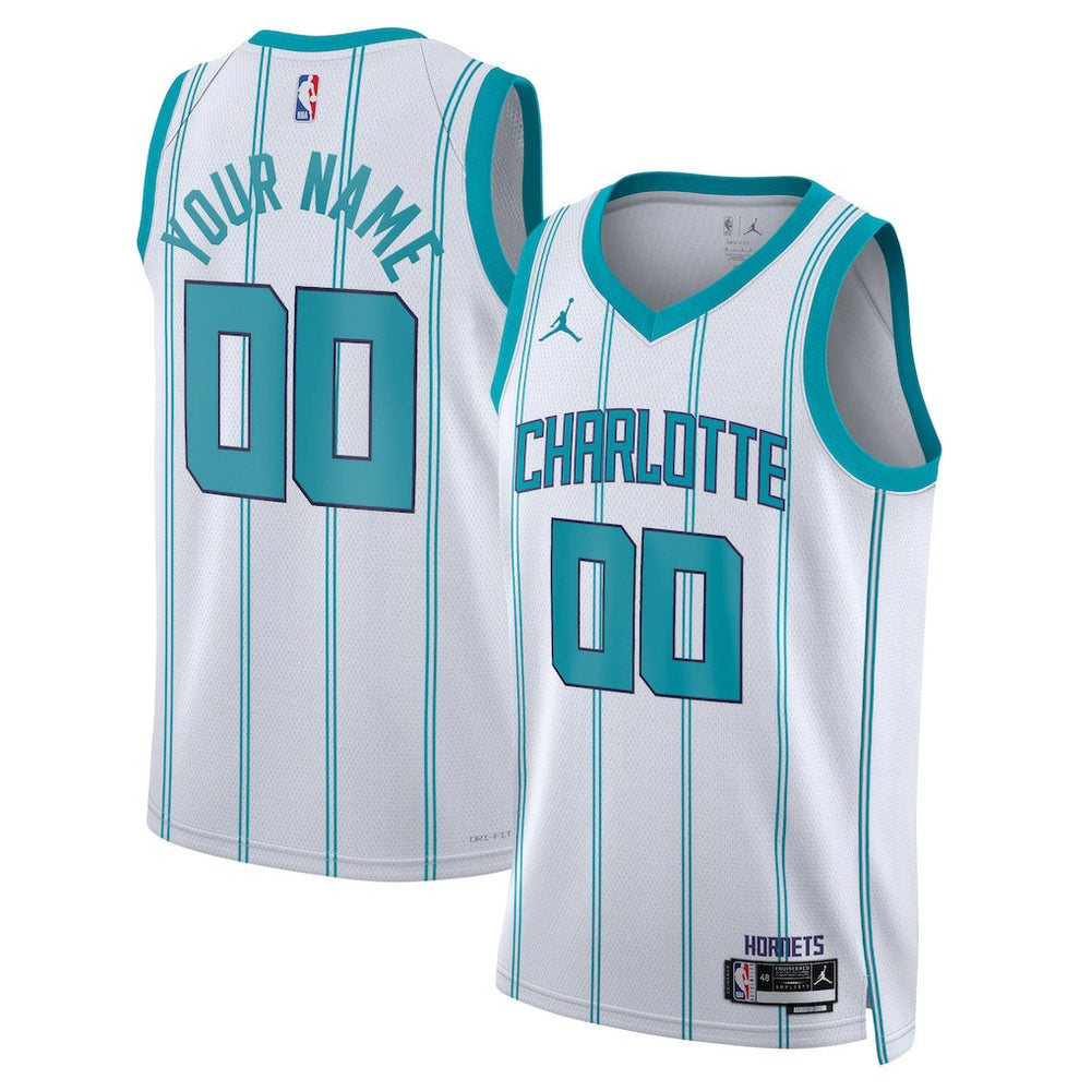 NBA - Charlotte Hornets Jordan Brand Unisex Swingman Custom Jersey White - Association Edition