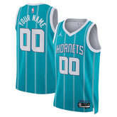 NBA - Charlotte Hornets Jordan Brand Unisex Swingman Custom Jersey Teal - Icon Edition