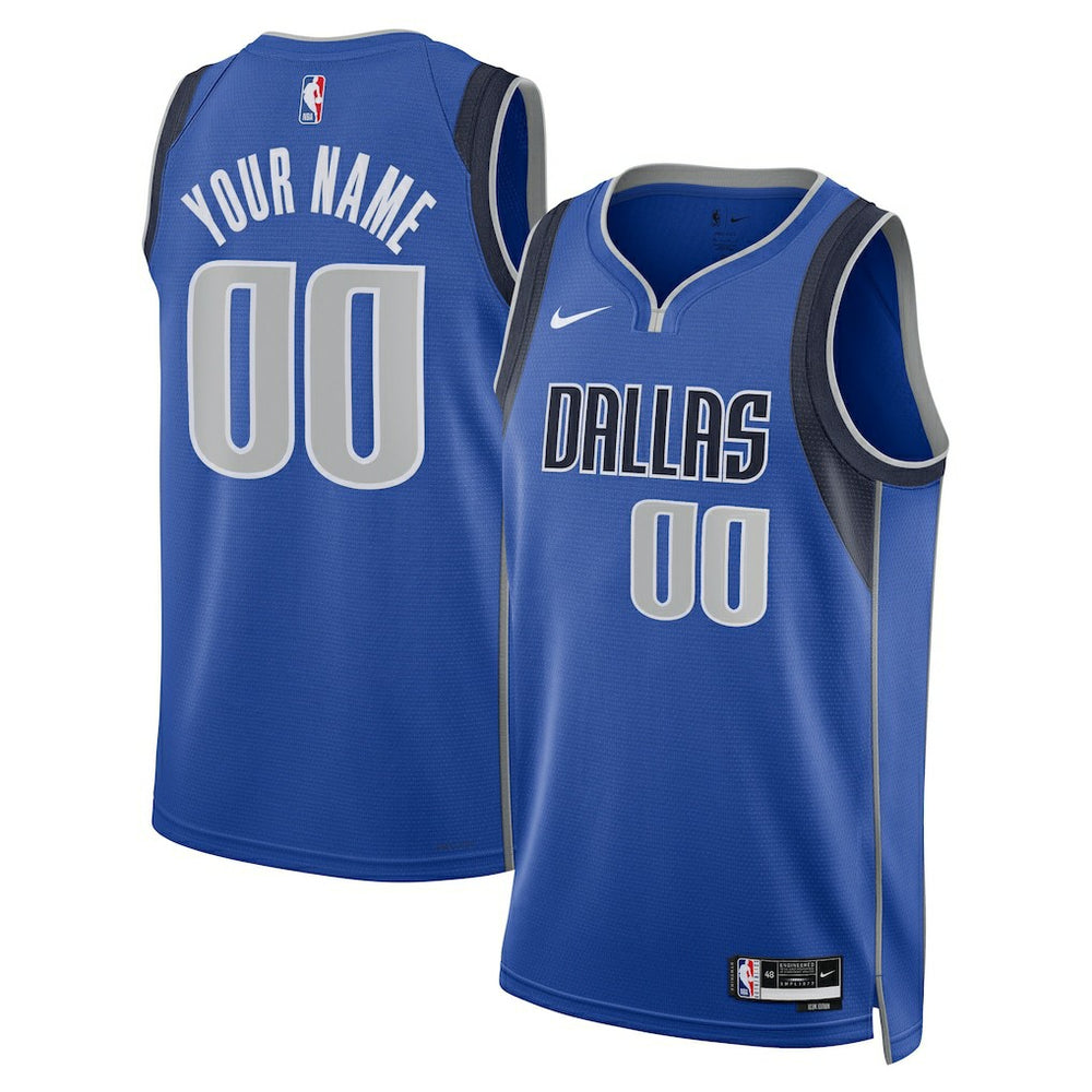 Nike - Dallas Mavericks Unisex Swingman Custom Jersey Blue - Icon Edition