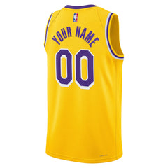 Nike - Los Angeles Lakers Unisex Swingman Custom Jersey Gold - Icon Edition