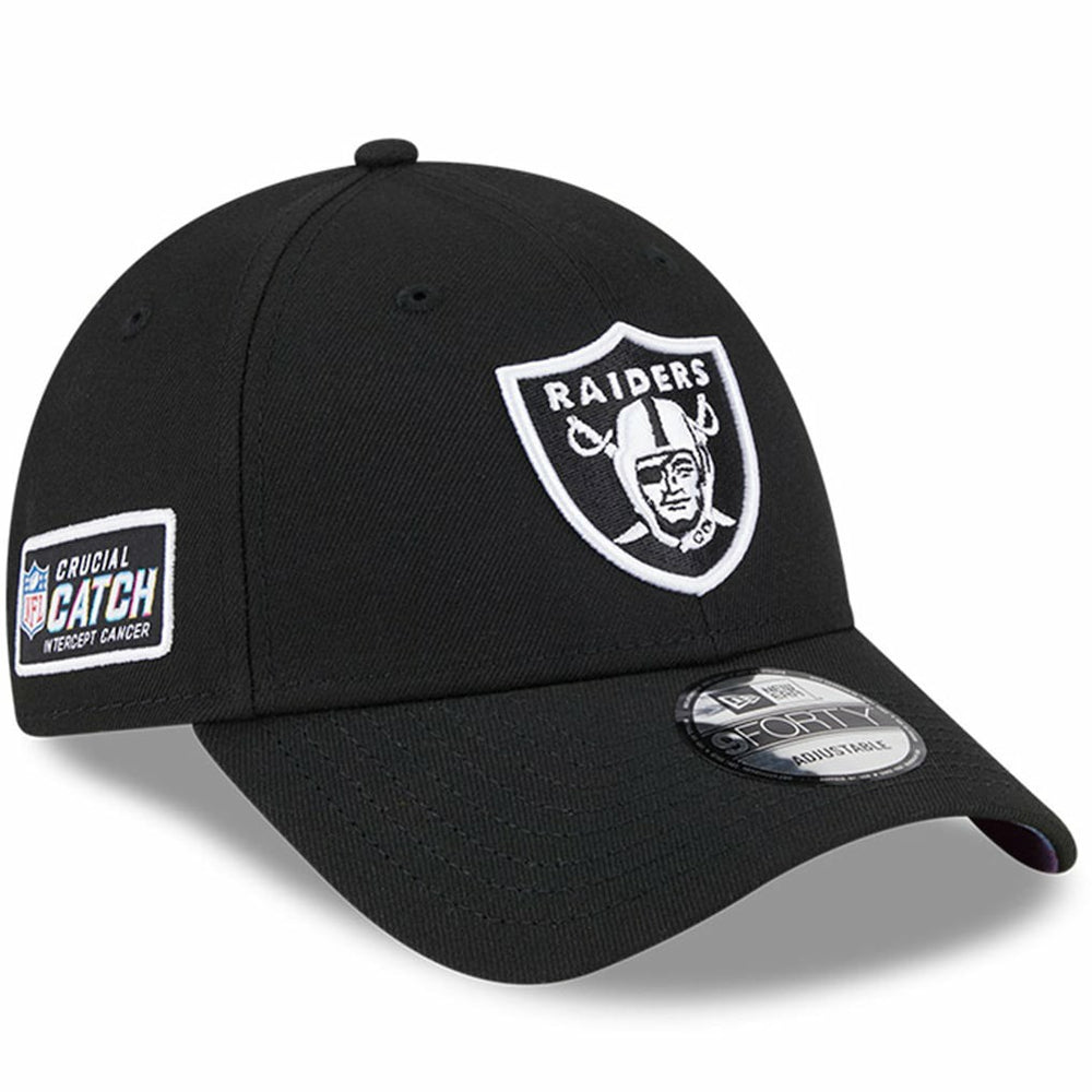 Las Vegas Raiders New Era 2023 NFL Crucial Catch 9FORTY Adjustable Hat Black - NFL