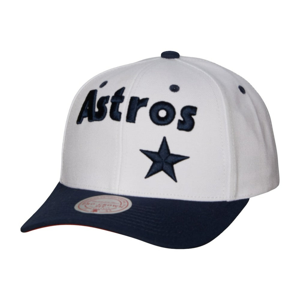 Houston Astros Mitchell & Ness Cooperstown Collection Pro Crown Snapback Hat Lifestyle