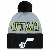 New Era - Utah Jazz Tip-Off Two-Tone Cuffed Knit Hat with Pom - Black/Gray