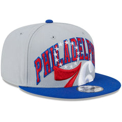 New Era - Philadelphia 76ers Tip-Off Two-Tone 9FIFTY Snapback Hat - Gray/Royal