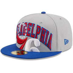 New Era - Philadelphia 76ers Tip-Off Two-Tone 59FIFTY Fitted Hat - Gray/Royal