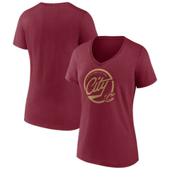 NBA - Cleveland Cavaliers Women's Team Pride V-Neck T-Shirt - Wine