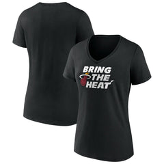 NBA - Miami Heat Women's Team Pride V-Neck T-Shirt - Black