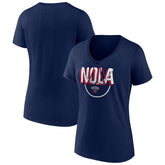 NBA - New Orleans Pelicans Women's Team Pride V-Neck T-Shirt - Navy