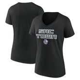 NBA - Sacramento Kings Women's Team Pride V-Neck T-Shirt - Black