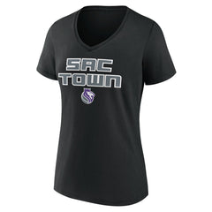 NBA - Sacramento Kings Women's Team Pride V-Neck T-Shirt - Black