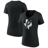 NBA - San Antonio Spurs Women's Team Pride V-Neck T-Shirt - Black