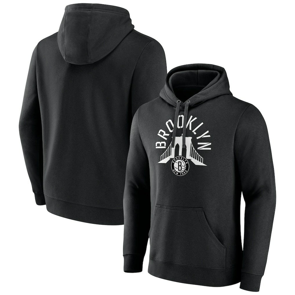 NBA - Brooklyn Nets Announcer Pullover Hoodie - Black