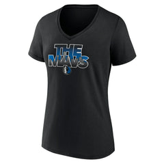 NBA - Dallas Mavericks Women's Announcer V-Neck T-Shirt - Black