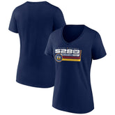 NBA - Denver Nuggets Women's Announcer V-Neck T-Shirt - Navy