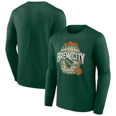 NBA - Milwaukee Bucks Announcer Long Sleeve T-Shirt - Hunter Green