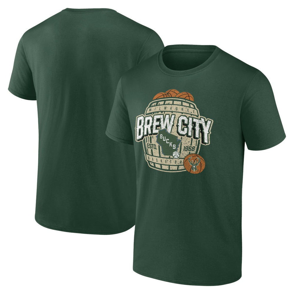 NBA - Milwaukee Bucks Announcer T-Shirt - Hunter Green